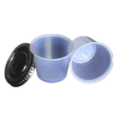 PP plastic small hard portion/sauce cups for tasting and flat lid