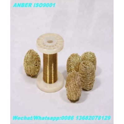 Brass Wire H65 0.14mm production brass scouring pad