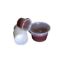 Clear small cheap disposable plastic sauce cup